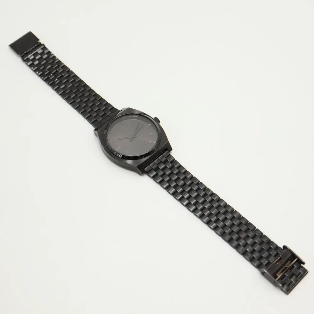 Nixon The Time Teller All Black Stealth 38mm Watch Stainless Steel w New Battery
